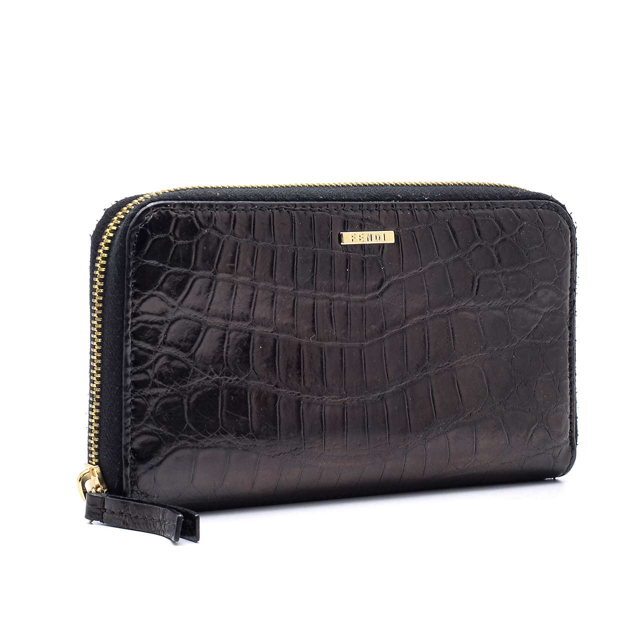 Fendi - Black Crocodile Leather Wallet